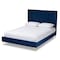 Baxton Studio Fabrico Glam and Luxe Navy Blue Velvet Upholstered and Gold Metal Queen Size Platform Bed 214-10941-ZORO - alternate 4